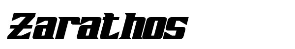 Zarathos font preview